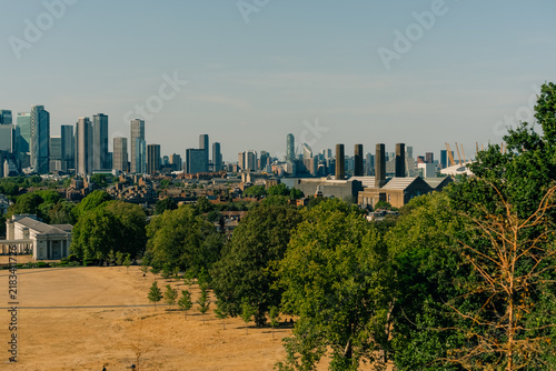 Photography View from Greenwich Park over Queen's House and Canary Wharf skyscrapers in London, England, UK - 4 September 2026