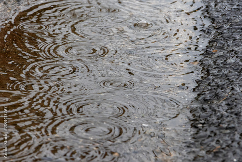Canvastavla 歩道の水たまり