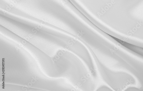 Obraz na płótnie Smooth elegant white silk or satin luxury cloth texture as wedding background