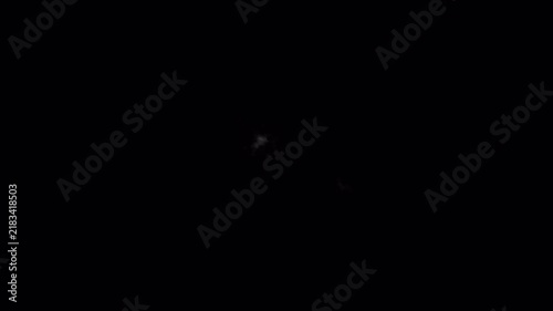 Realistic fire flame visual effect animation on black background