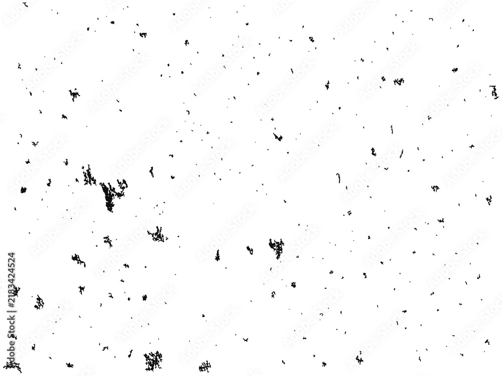 Obraz premium Abstract grunge texture with black ink splatters isolated on transparent background