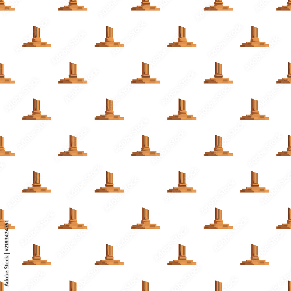 Fototapeta premium Multiple broken ancient columns forming a repeating architectural pattern