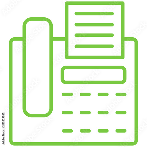 FaxMachine Line Icon Style