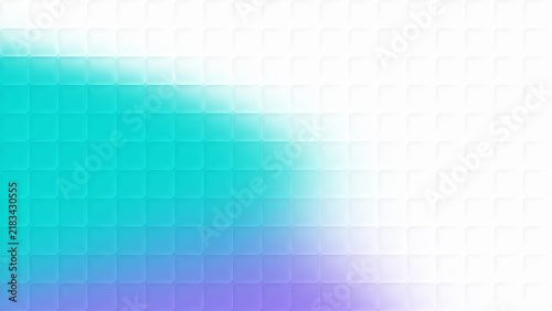 Obraz na płótnie Abstract turquoise, blue and white cubic glass pattern gradient background