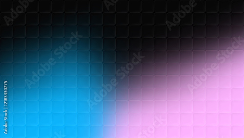 Obraz na płótnie Blue, pink, and black cubic glass pattern gradient background