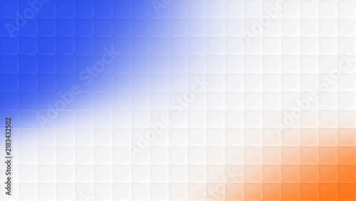 Obraz na płótnie Blue white and orange cubic glass pattern gradient background