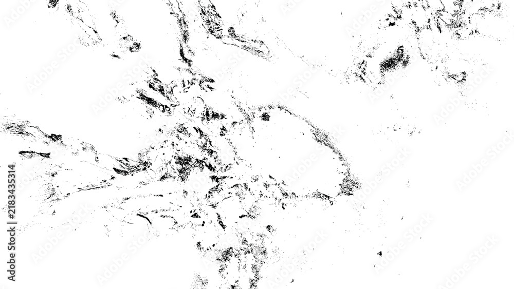 Fototapeta premium Black and white grunge texture with distressed ink splatters and scratched surface details