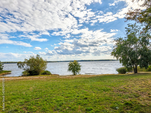 Sandy Beach At Senftenberger See In Buchwalde Brandenburg Germany