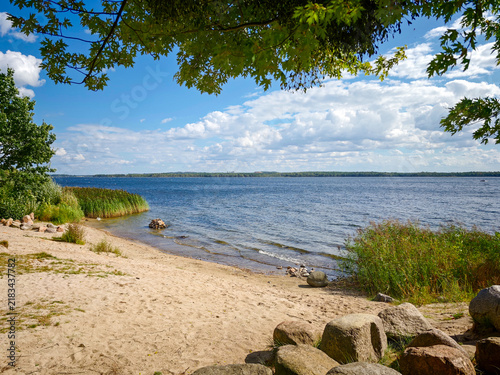 Sandy Beach At Senftenberger See In Buchwalde Brandenburg Germany