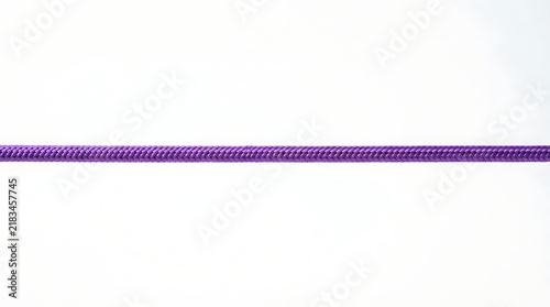  Purple Nylon Cord Stretched Horizontally Isolated on Transparent Background