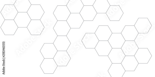 Rich abstract white hexagon background with scattered pattern.