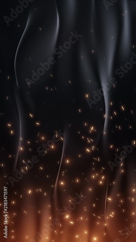 Luxury Looped Background With Sparks and Embers for Social Media