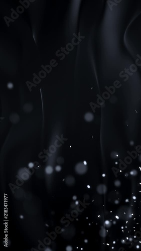 Luxury Black Background With Silver Bokeh and Fluid Waves for Digital Content