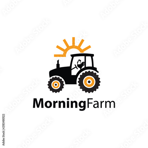 Morning Farm Logo Vector Simple