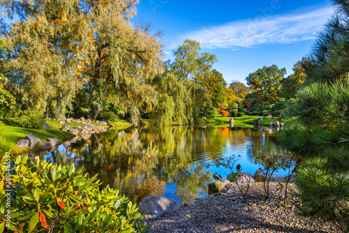 Colors of Fall in urban park. Tallinn, Estonia