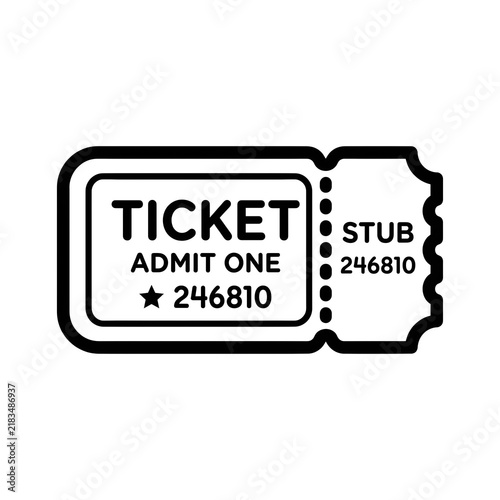 cinema ticket vector illustration