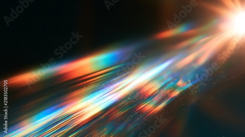 Retro colorful light leak overlay with vintage film grain, noisy distressed texture, soft flare and old film projector effect on black background for cinematic photography and creative design