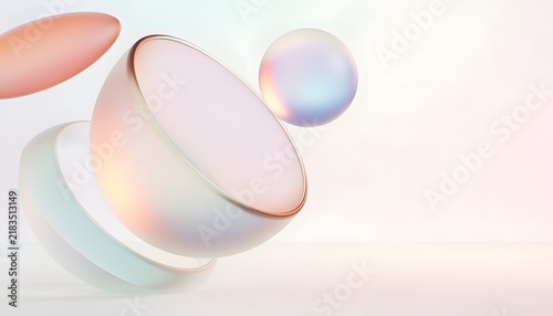 Modern Abstract 3D Fluid Gradient Background with Soft Frosted Glass for Presentation and Web Banner