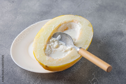 Foto Viral Melon Ice Cream from two ingredient