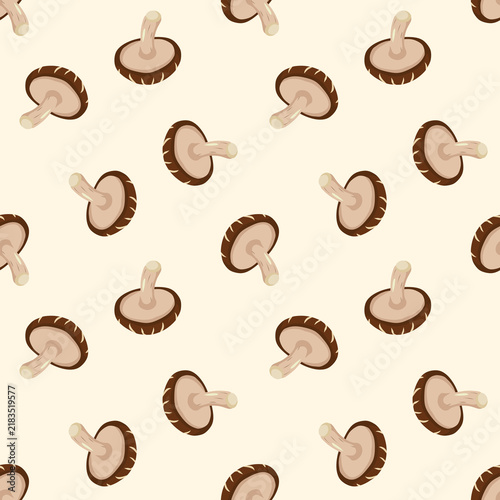 shiitake mushroom seamless background