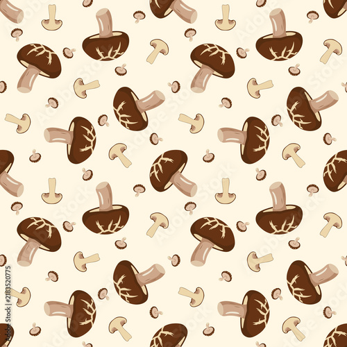 seamless shiitake pattern