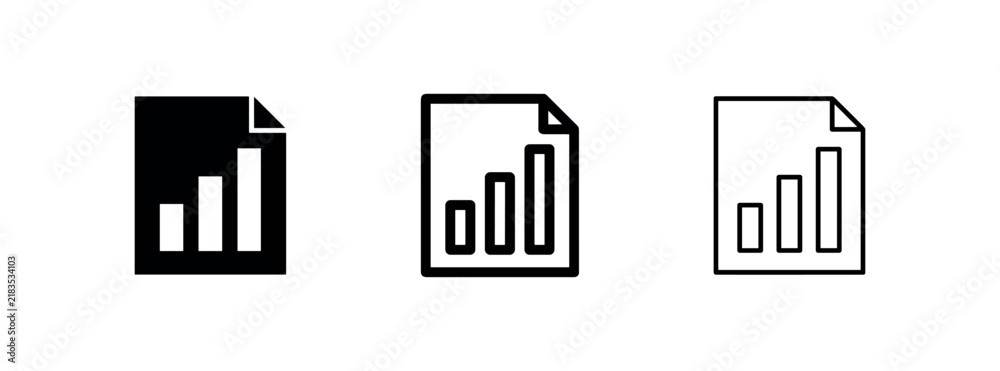 Obraz premium Bar Chart Report Icon for Analytics