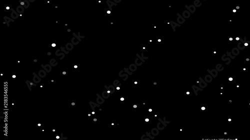 Dark Background with Falling White Snowflakes and Winter Weather Motion Graphic