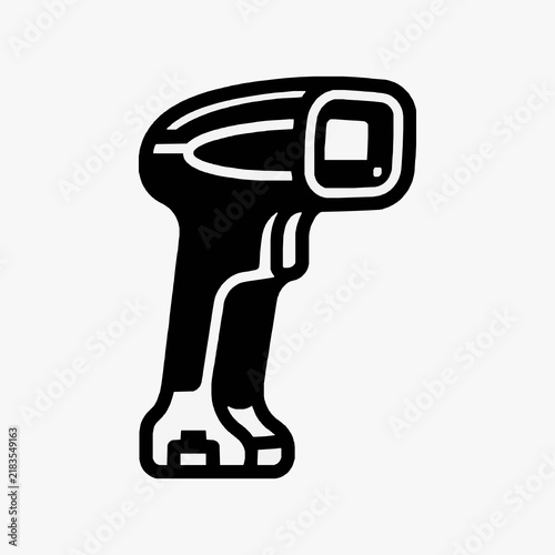 Clean Black and White Line Drawing of a Remote Control with a Circular Button and a Dot with high quality professional line art symbols for modern creative design and digital branding projects