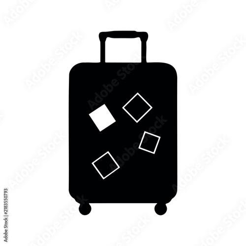 Black Suitcase With Stickers