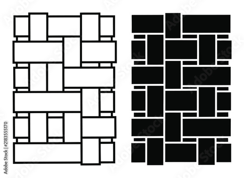 Foto Abstract geometric pattern featuring interwoven rectangular shapes