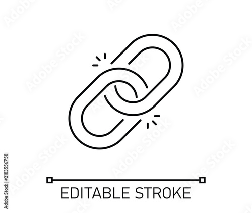 Chain link Icon - Editable Stroke