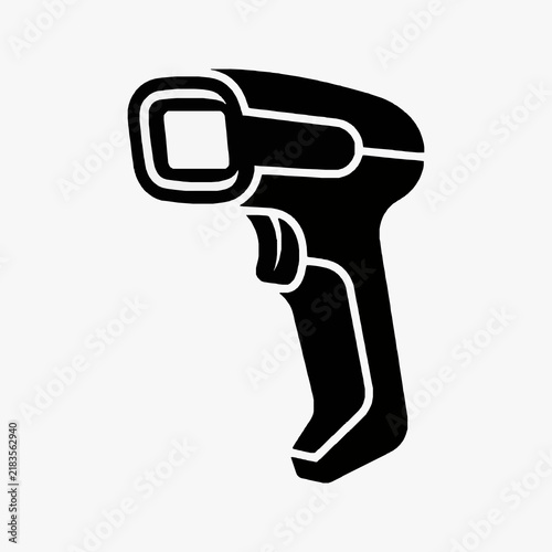 Clean Black and White Minimalist of a Stapler Gun for Office or Stationery Design with high quality professional line art symbols for modern creative design and digital branding projects