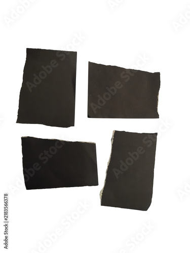 Obraz na plátne Four black fabric pieces arranged in abstract pattern