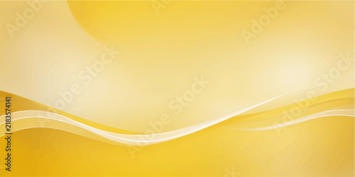 Abstract Yellow and Golden Wave Background with Flowing Curves, Bright Gradient Lines and Modern Vector Illustration for Wallpaper, Banner, Poster and Decorative Design