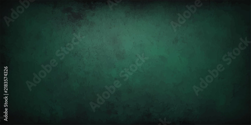 Grunge Green Background with Copy Space, Dark Vintage Textured Wall Surface, Rough Concrete and Aged Paint Texture for Abstract Wallpaper and Backdrop Design