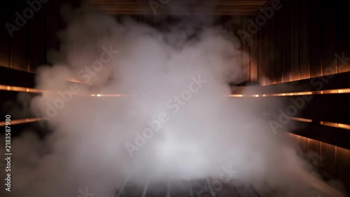 Smoke Burst With Orange Light Streaks.