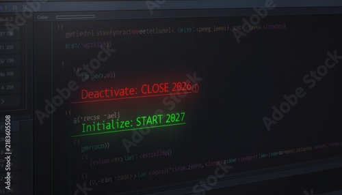 Code screen showing deactivate 2026 and initialize 2027
