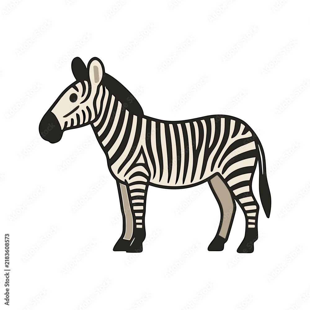 Obraz premium Stylized Zebra Illustration