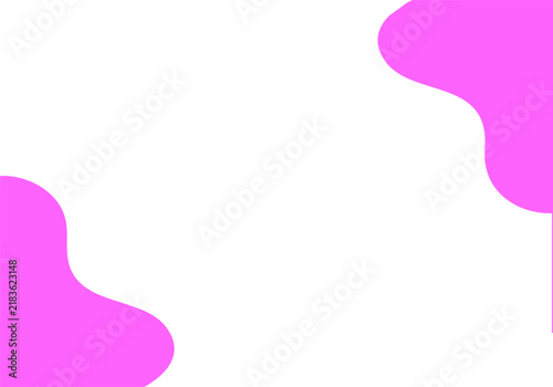 Pink blob organic shape vector isolated on transparent background