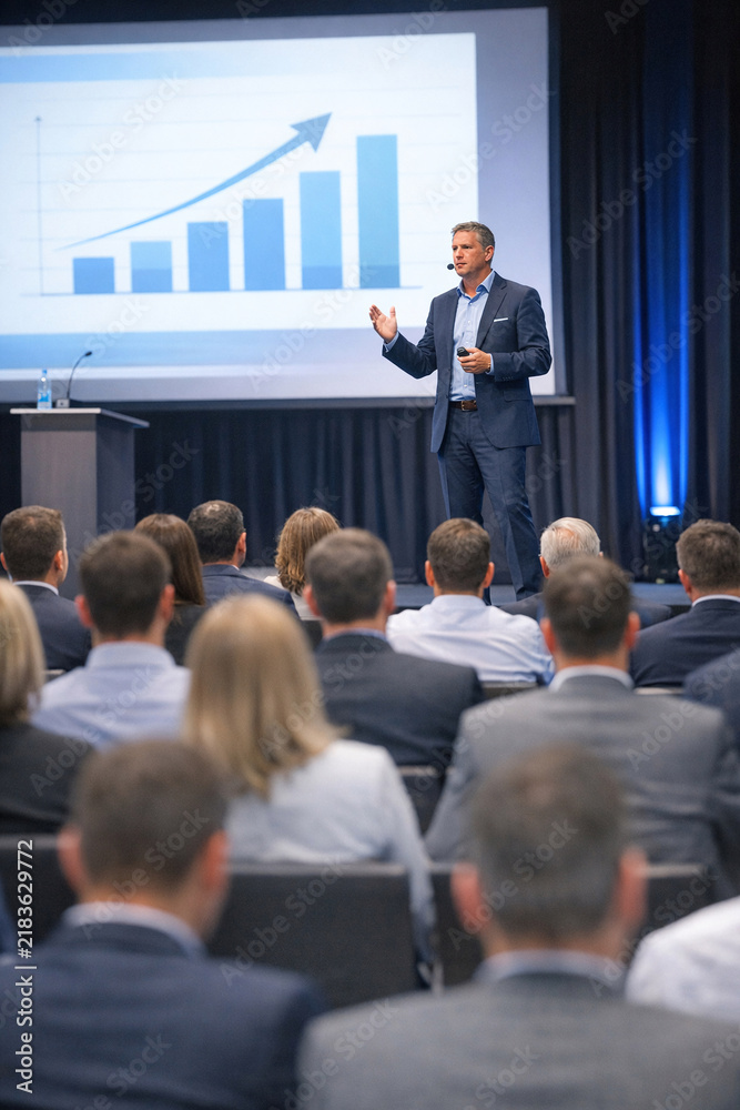 Obraz premium Professional speaking event with audience