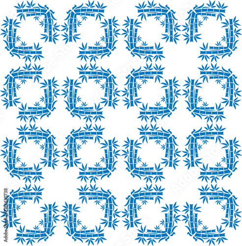 Blue Bamboo Pattern