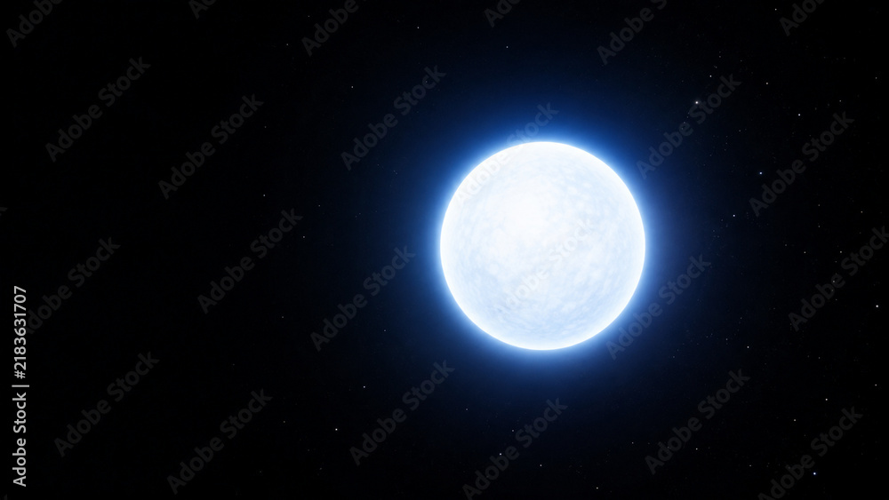 Obraz premium White Dwarf Cooling Stellar Remnant Illustration