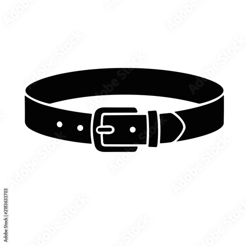 icon silhouette belt vector illustration
