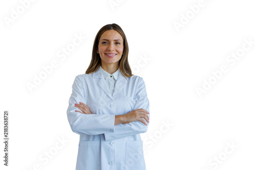 Female doctor smiling confident professional healthcare worker