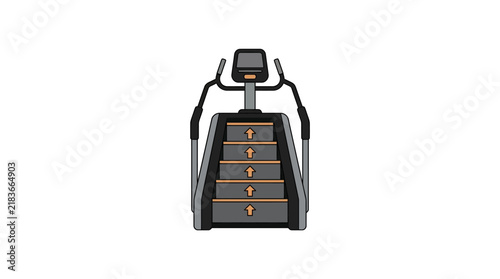 Modern Stationary Stair Climber Fitness Equipment for Cardiovascular Training and Gym Workout Routines