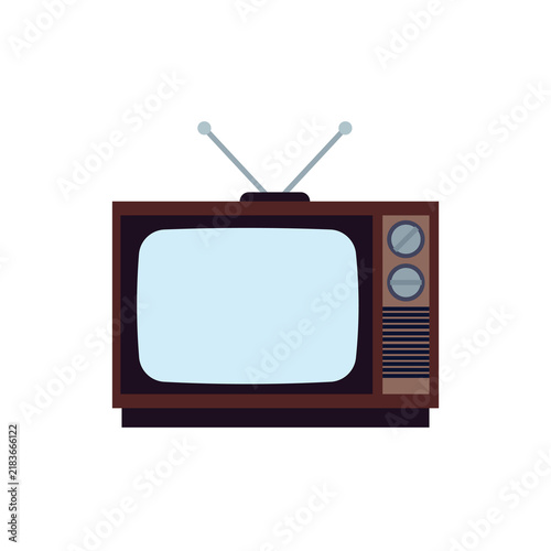 retro vintage tv television emoji symbol sign icon vector illustration silhoutte