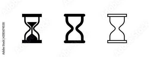 Hourglass time icon set
