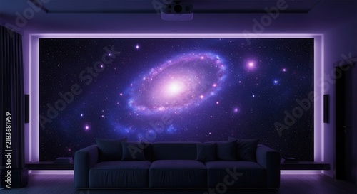 Immersive Home Theater Experience With Cosmic Galaxy Projection