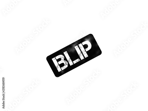 Canvastavla Vintage BLIP rubber stamp illustration