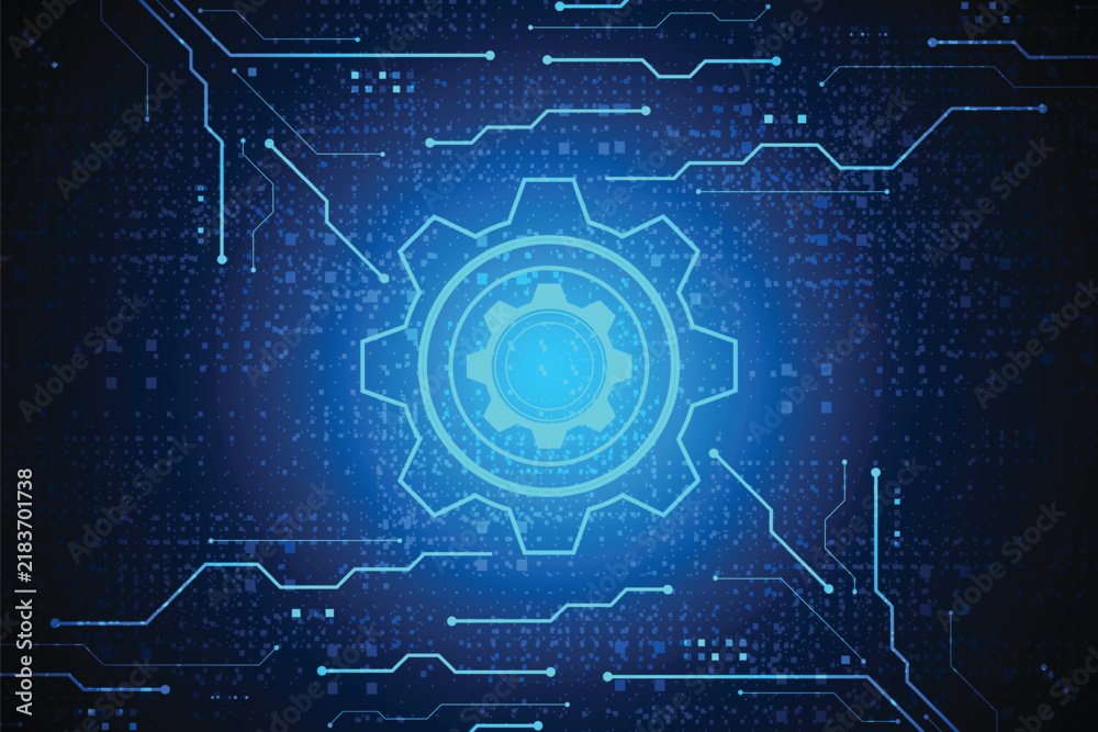 Fototapeta premium digital technology and engineering, digital telecoms concept, Hi-tech ,futuristic technology background, vector illustration. 